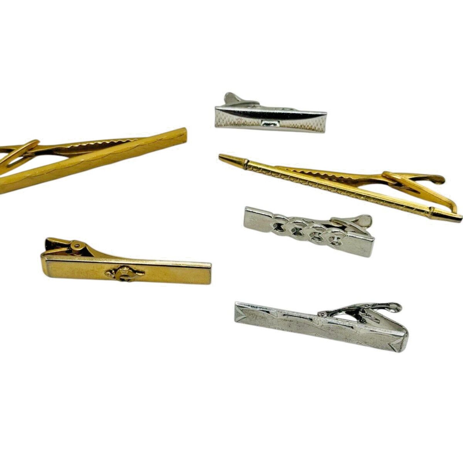 The Unbranded Brand Lot of 6 VNTG Tie Clips Foster, Anson, Hickok Men's Jewelry Size ONE SIZE - 4 Thumbnail