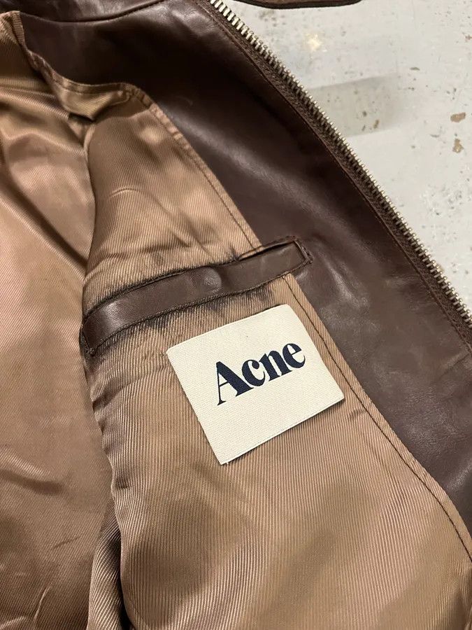Acne Studios AW2011 Acne Padded Multi-Zips Biker Brown Leather Jacket Size US S / EU 44-46 / 1 - 9 Thumbnail