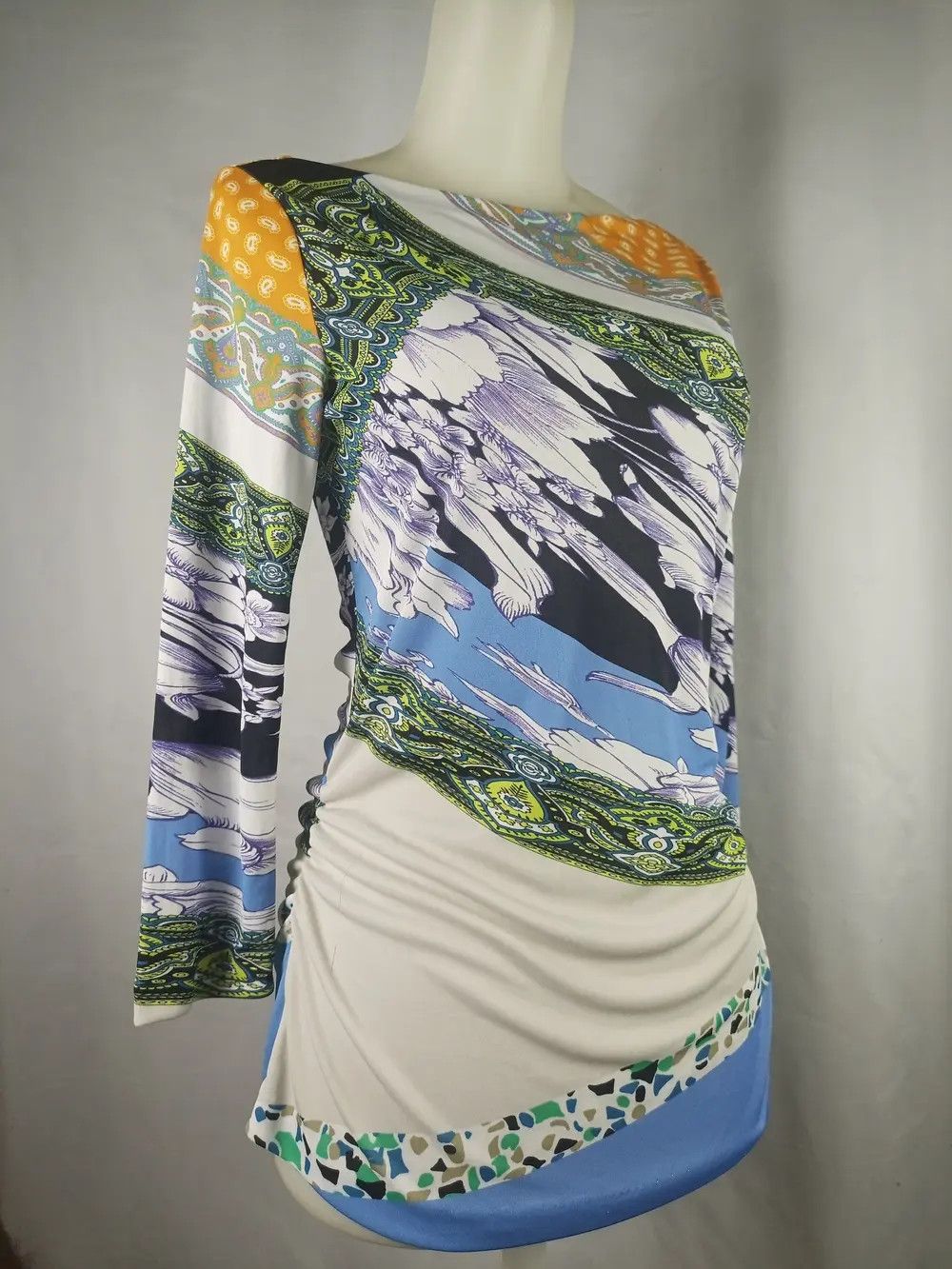 Etro ETRO Milano Blouse Tunic top 3/4 sleeves Size M / US 6-8 / IT 42-44 - 13 Thumbnail