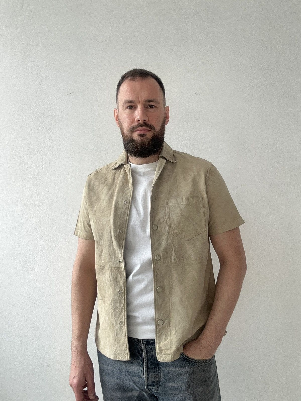 Other ACADEMIA by Beymen Luxury Lambskin Leather Shirt Size 52 L Size US L / EU 52-54 / 3 - 3 Thumbnail