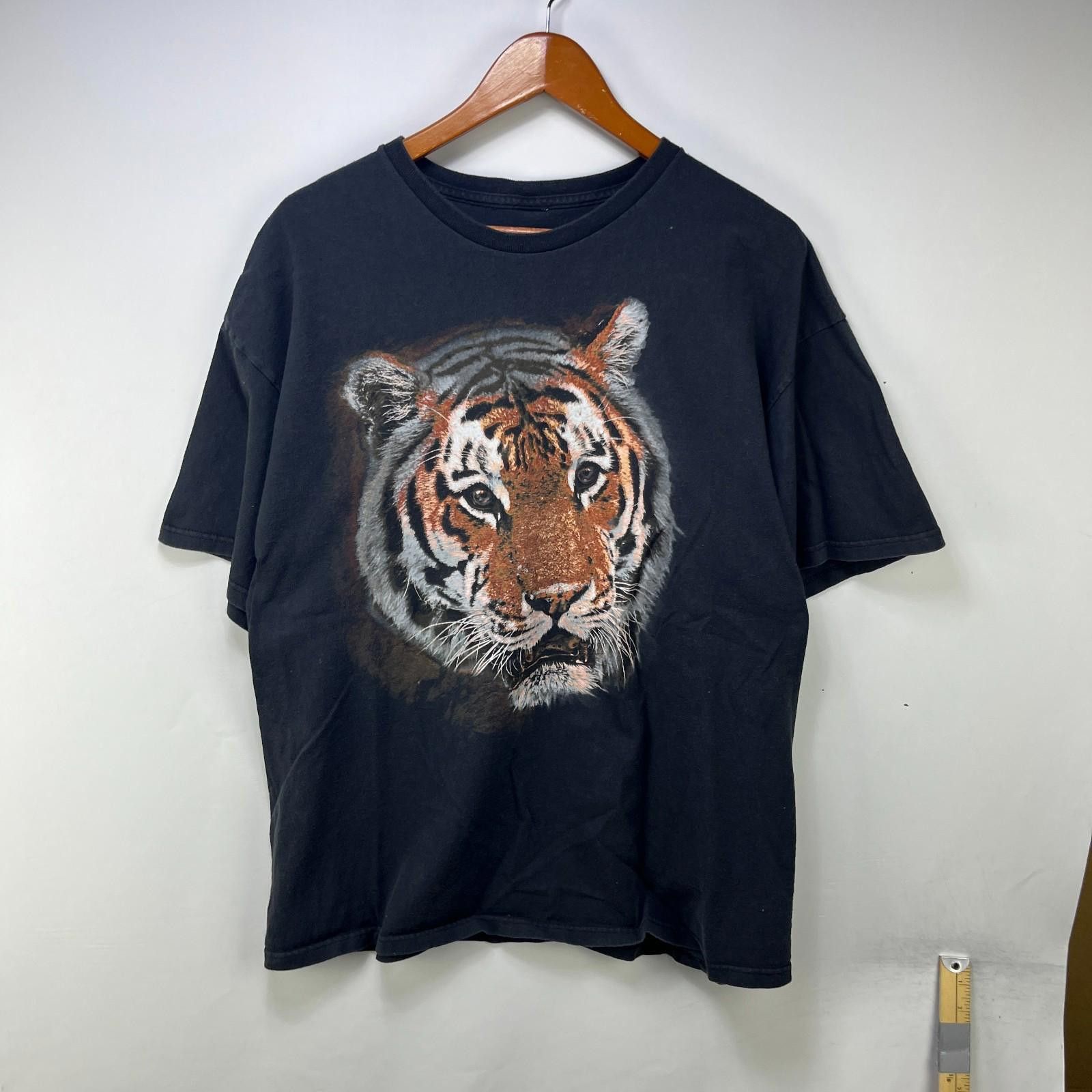 Vintage Vintage 90s Tiger Animal Nature Faded T Shirt 2XL Size US XXL / EU 58 / 5 - 1 Thumbnail