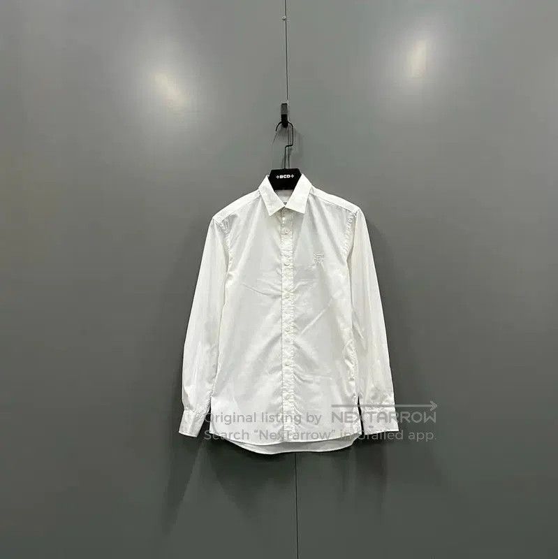 Burberry Burberry White Cotton Long Sleeve Shirt. Size XS / US 0-2 / IT 36-38 - 1 Thumbnail