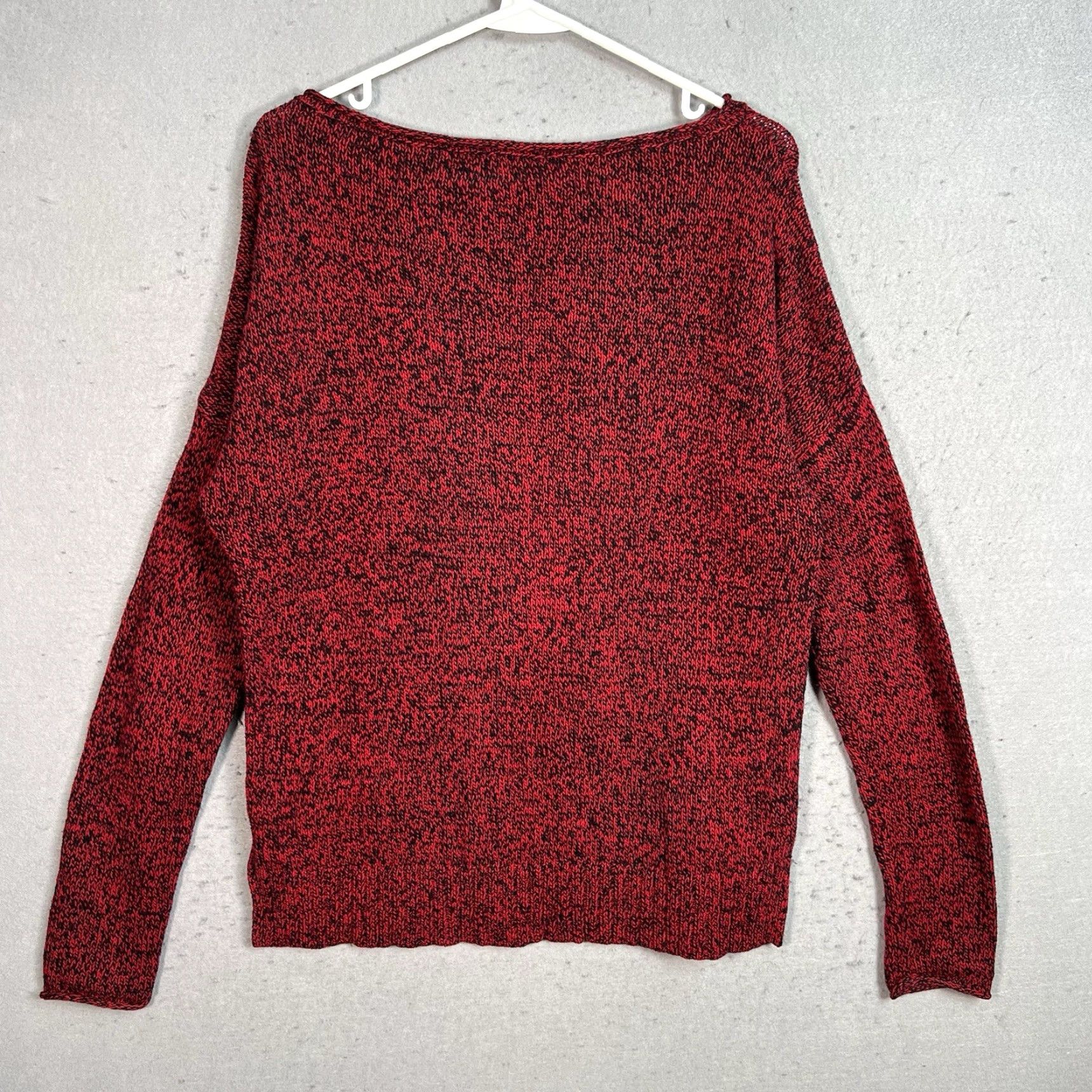 Ralph Lauren VINTAGE Lauren Ralph Lauren Knit Sweater Womens Small Maroon Red Wide Neck Pullover Size S / US 4 / IT 40 - 6 Thumbnail