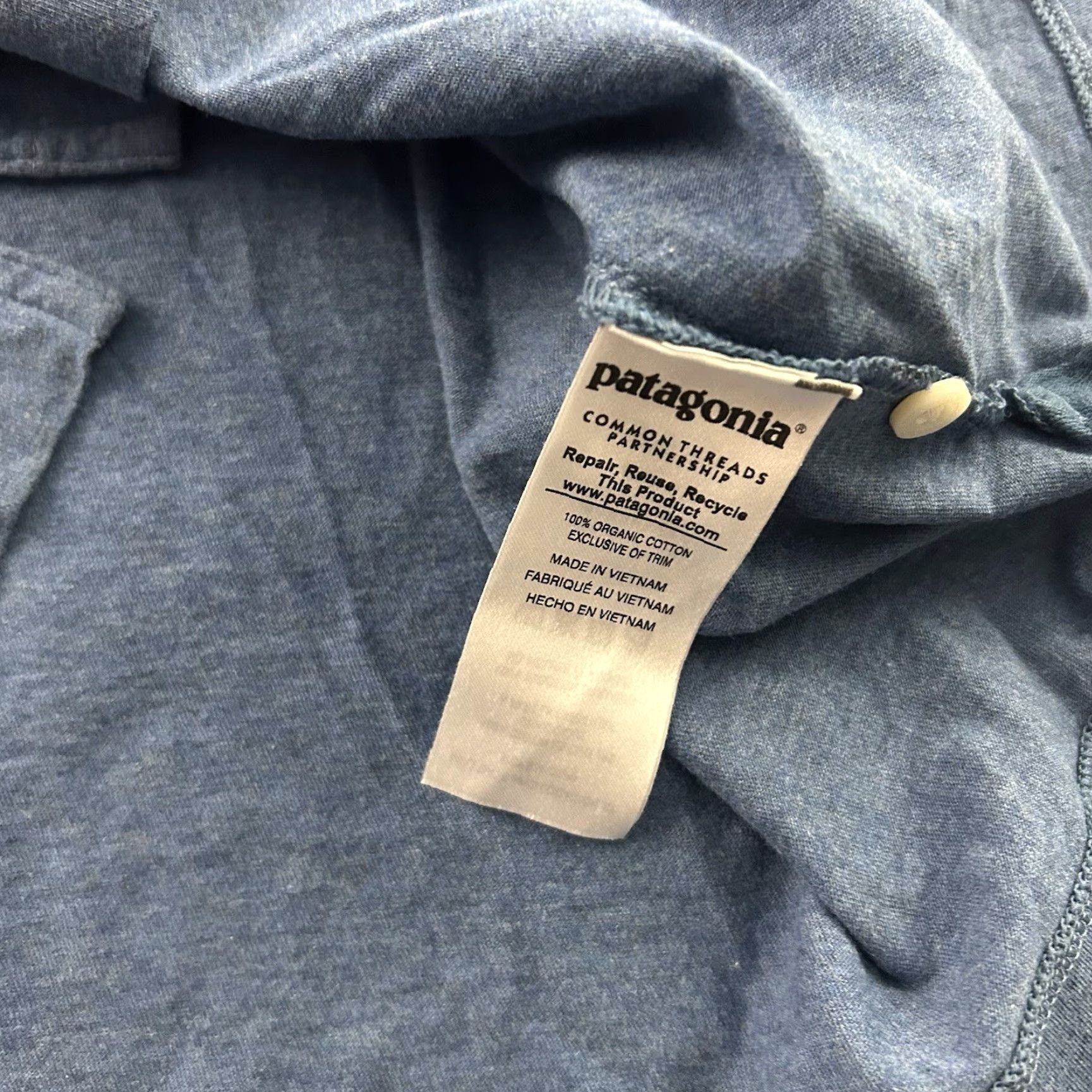 Patagonia Patagonia Organic Cotton Short Sleeve Golf Polo Shirt Men's Large Blue Size US L / EU 52-54 / 3 - 6 Thumbnail