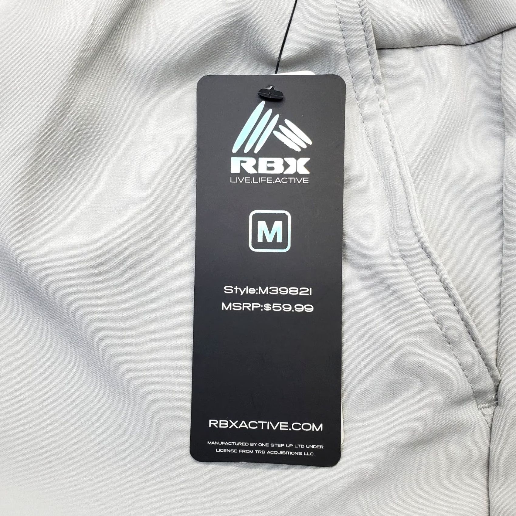 Vintage RBX Mens Training Shorts Athletic Gray M Waist 30 in Pockets Elastic 7" Inseam Soft Stretch Size US 31 - 6 Thumbnail
