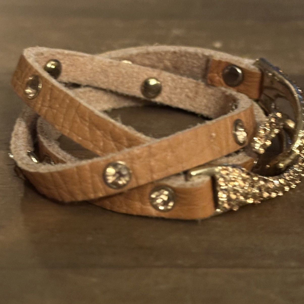 Other Leather rhinestone wrap bracelet Size ONE SIZE - 4 Thumbnail