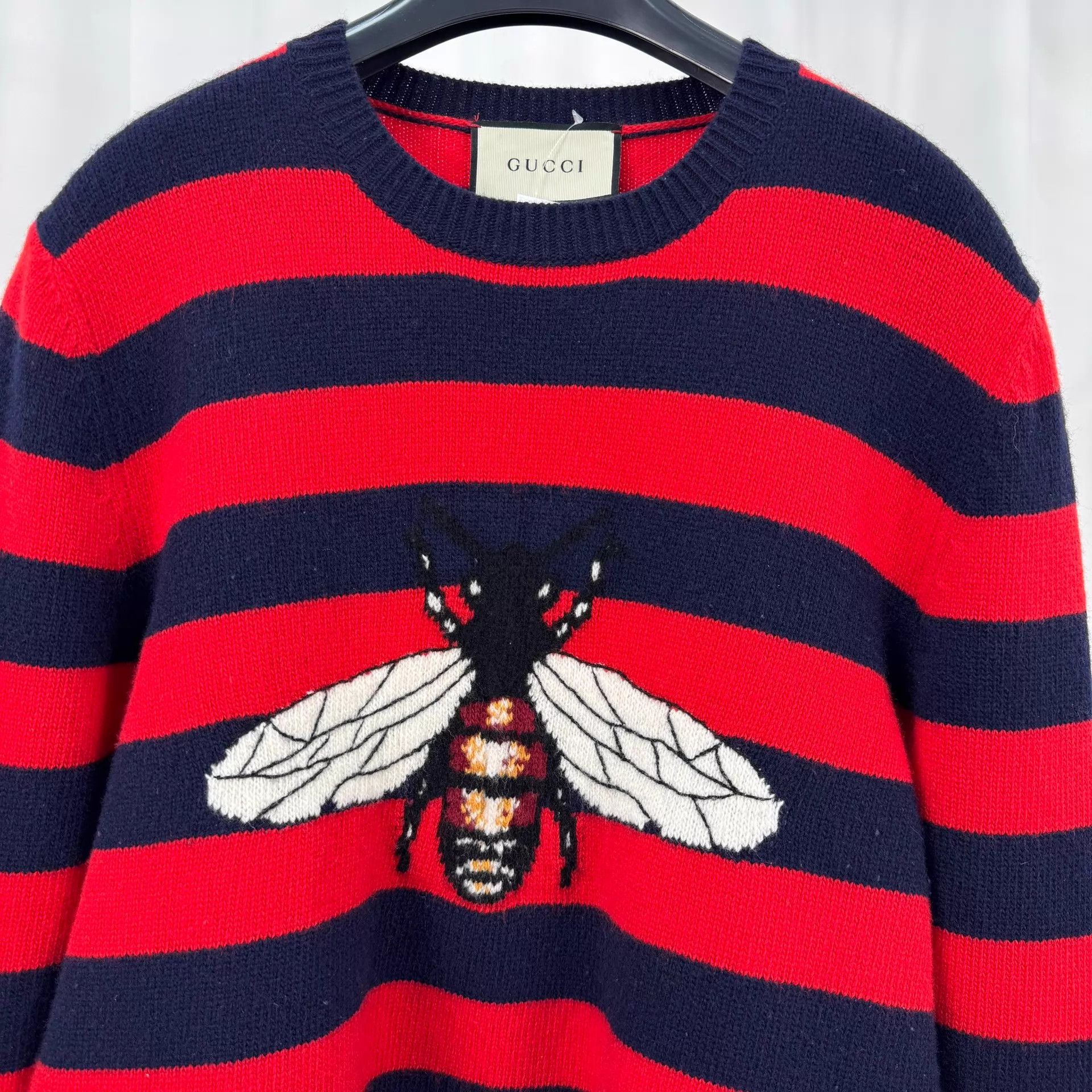Gucci Gucci Bee & Logo Stripe Knit Sweater M 98 New Size M / US 6-8 / IT 42-44 - 3 Thumbnail