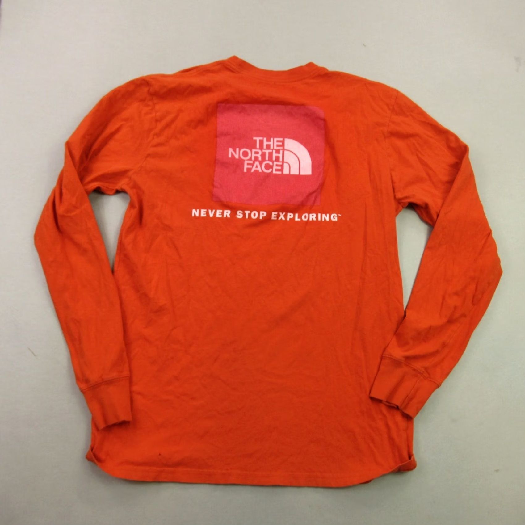 The North Face The North Face Sweater Mens Small Long Sleeve Pullover Orange Crew Neck Classic Fit Size US S / EU 44-46 / 1 - 6 Thumbnail