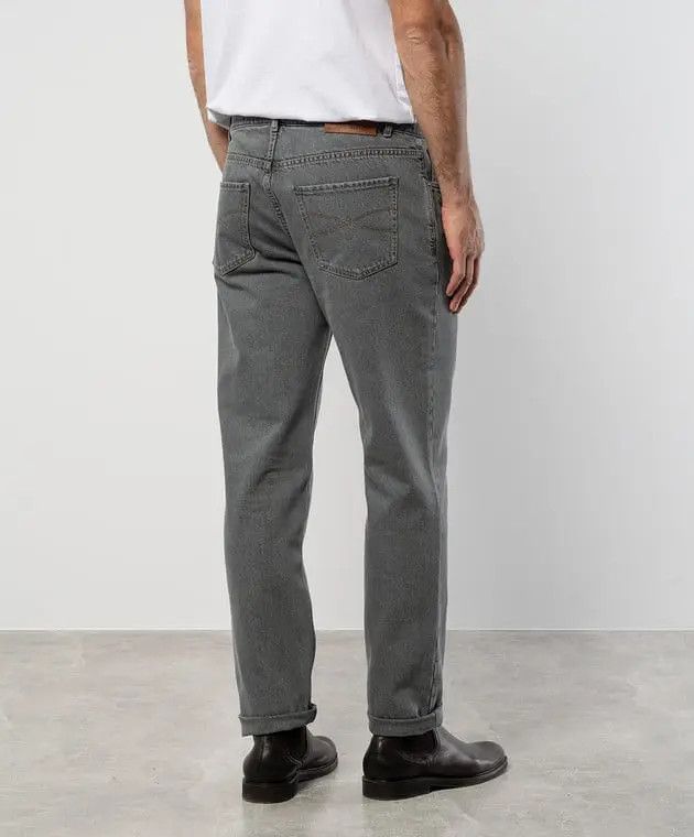 Brunello Cucinelli o1mle0725 Denim Jeans in Wash Blue Size US 34 / EU 50 - 4 Thumbnail