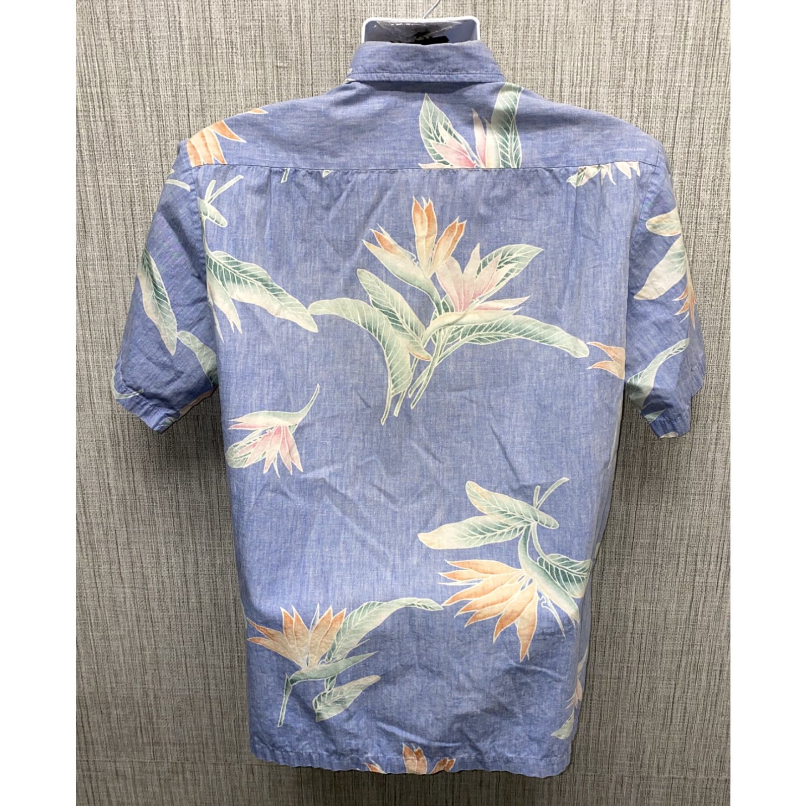 ALOHAS VINTAGE Cooke Street Mens Button-Up Hawaiian Shirt Blue Flower Print Aloha Cotton Size M US MADE Size US M / EU 48-50 / 2 - 5 Thumbnail