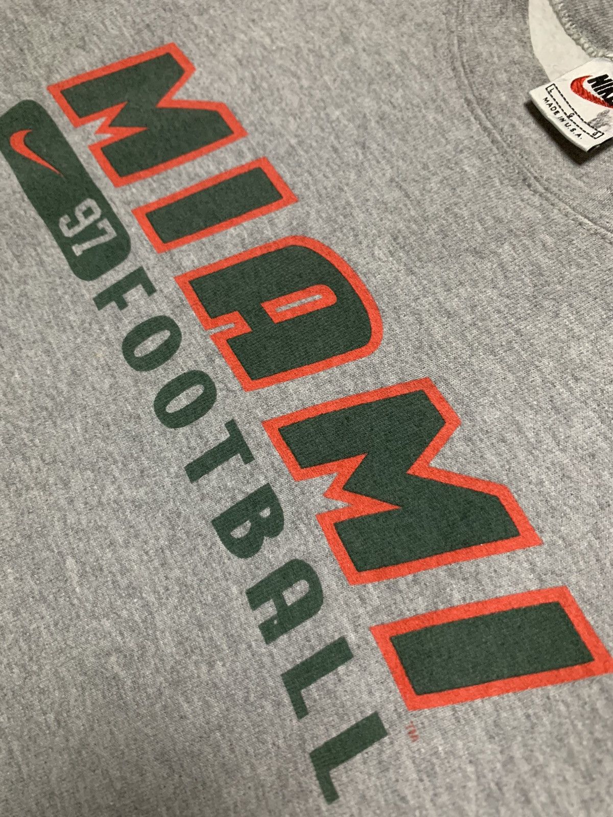Nike Vintage 90’s Nike Miami Football Crewneck Sweatshirt Size US M / EU 48-50 / 2 - 4 Thumbnail