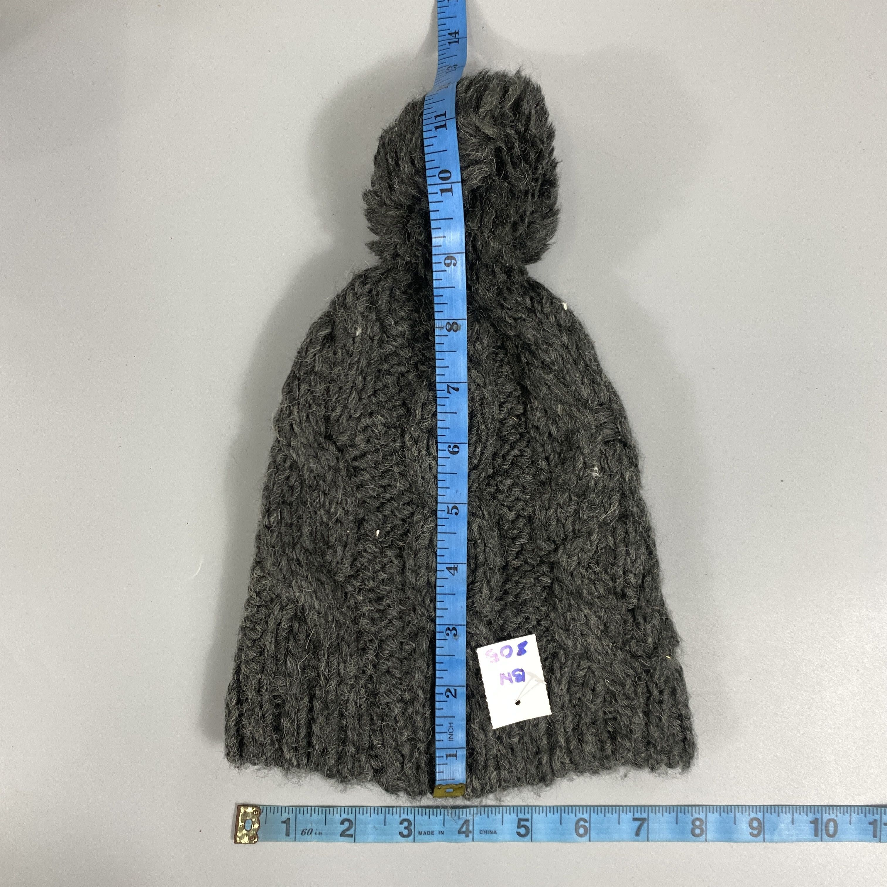 Vintage Knitted Beanie Pom Pom-BN805 Size ONE SIZE - 5 Thumbnail