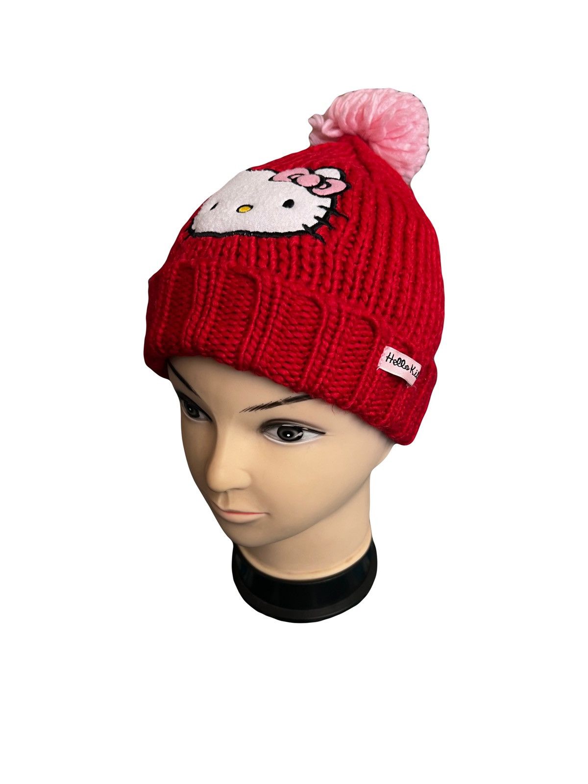 Japanese Brand × Vintage Y2k Hello Kitty Beanie Hat Hello Bunny Big Logo Size ONE SIZE - 4 Thumbnail