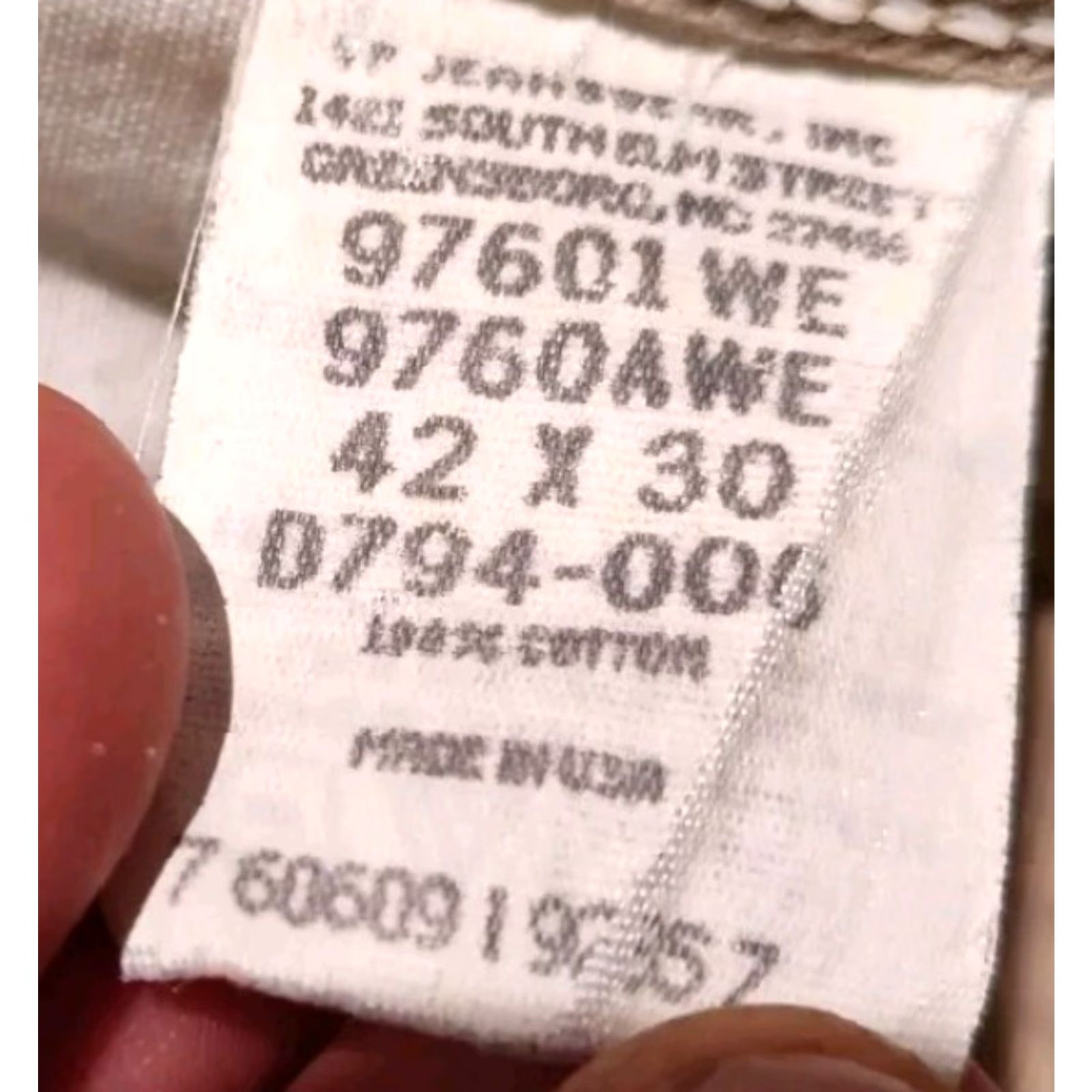 Wrangler VINTAGE Wrangler Men's Jeans 42X30 Tan Cotton 5-Pocket USA Cowboy 90s Size US 42 / EU 58 - 3 Thumbnail