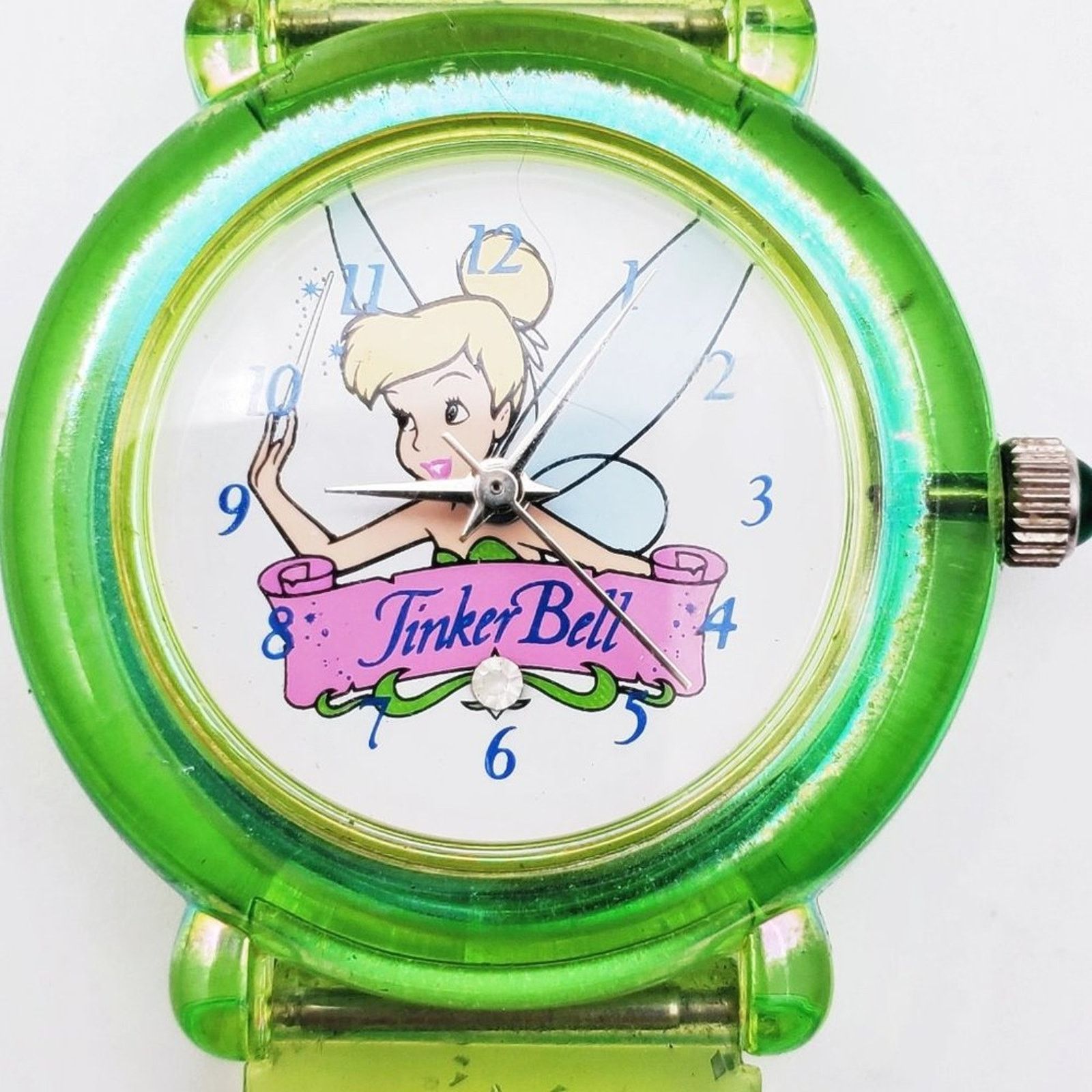Disney Sparkle w This Disney Tinker Bell Green Rubber Sparkle Watch Size ONE SIZE - 1 Thumbnail