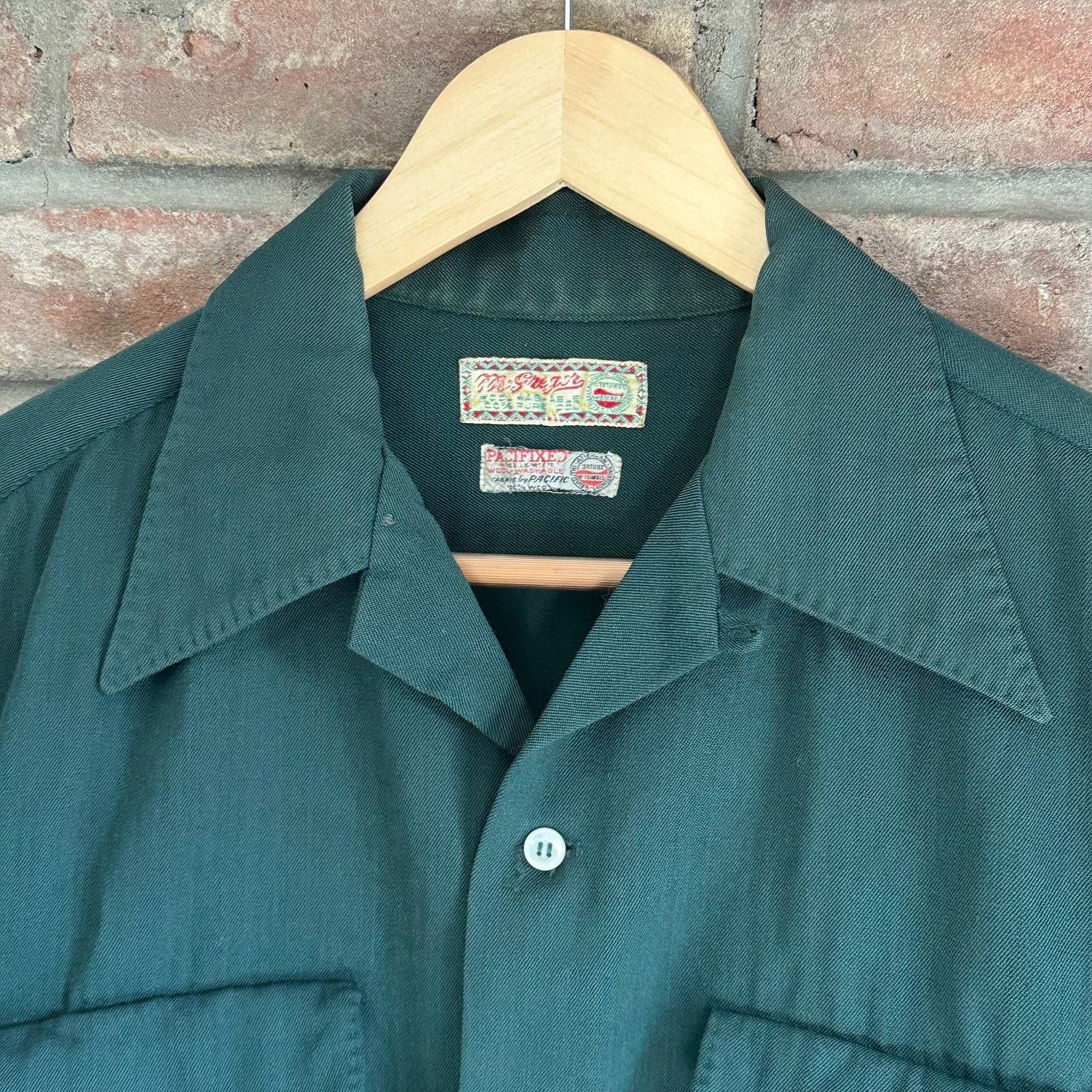 McGregor 1940s Wool Camp Loop Collar Shirt Size US L / EU 52-54 / 3 - 2 Thumbnail