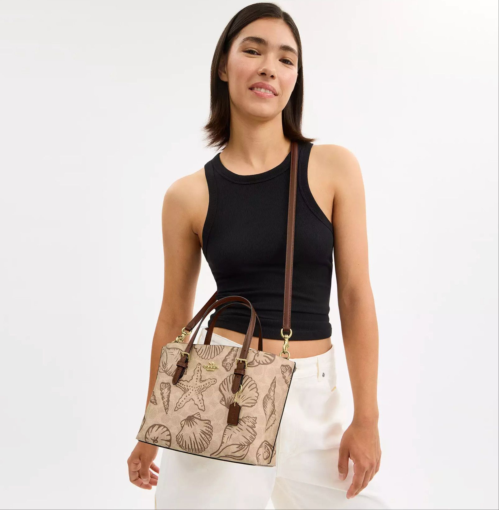Coach Mollie Tote Bag 25 In Signature Canvas With Shell CBH63 Size ONE SIZE - 8 Thumbnail