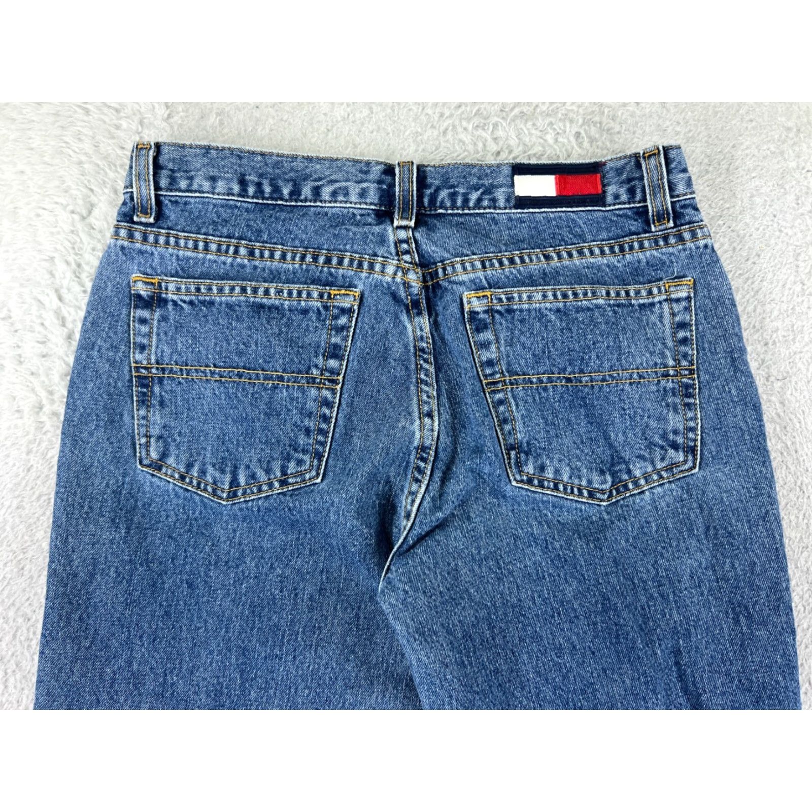 Tommy Hilfiger Tommy Hilfiger Jeans Womens 7 Blue Denim Bootcut Mid Rise 5-Pocket Design Cotton Blend Stretch Size 28" / US 6 / IT 42 - 3 Thumbnail