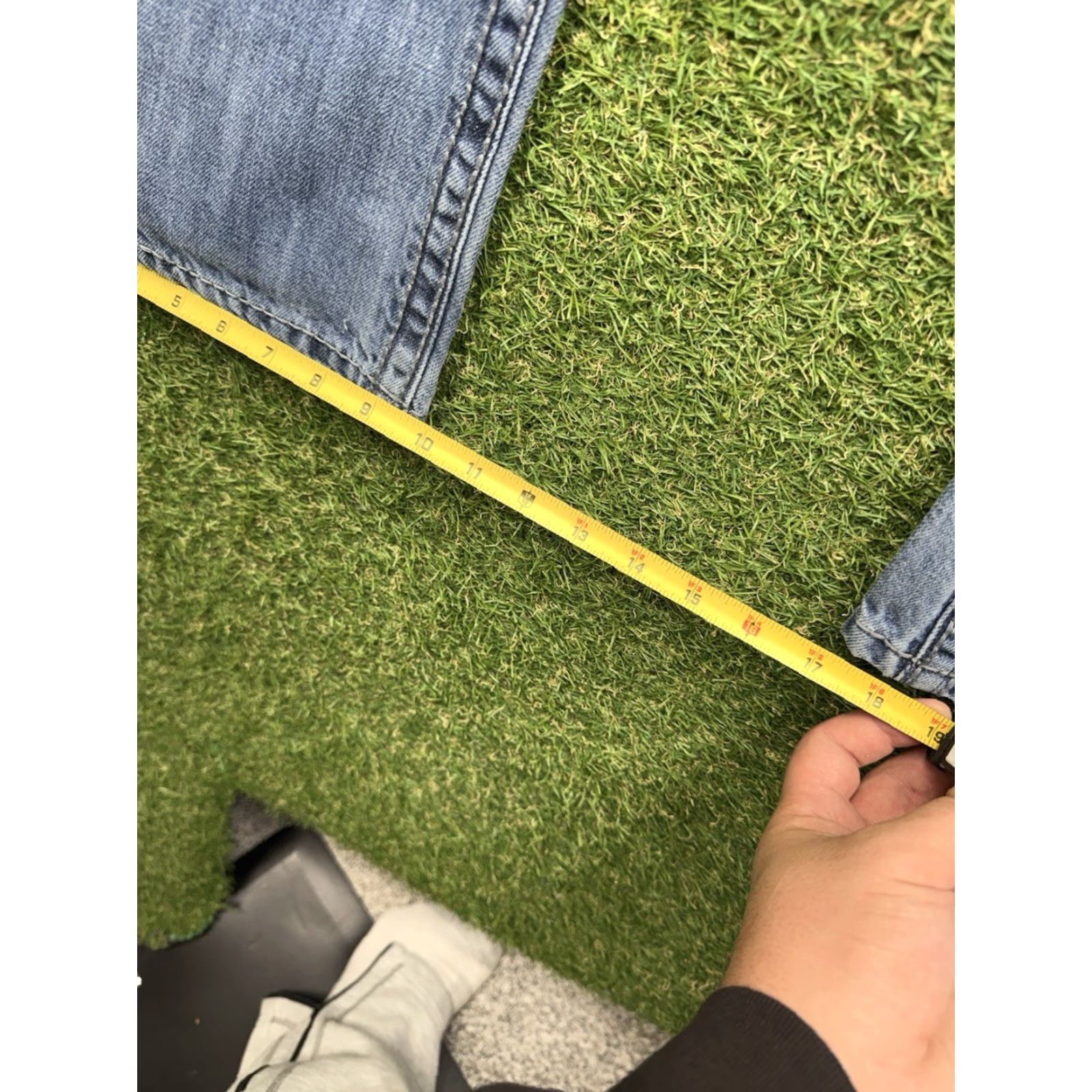 47 Rock 47 Jeans Mens Slim Boot Cut 38x34 Denim Blue Light Wash Wrangler Rock 47 Denim Western Style 5-Pocket Men Inseam 34in Size US 38 / EU 54 - 5 Thumbnail