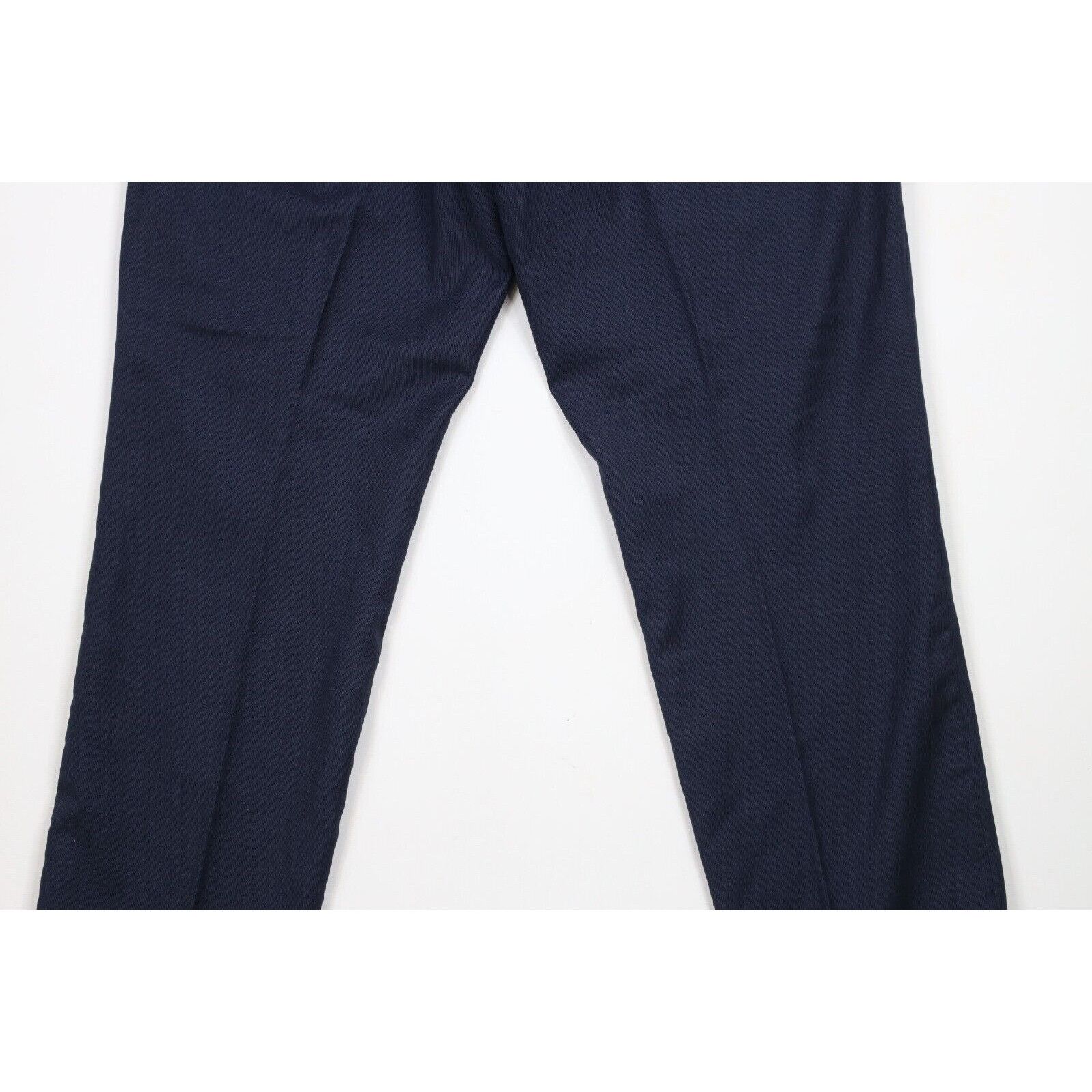 Calvin Klein Calvin Klein Wool Striped 2 Piece Suit Wedding Dark Blue Size 38R - 19 Thumbnail