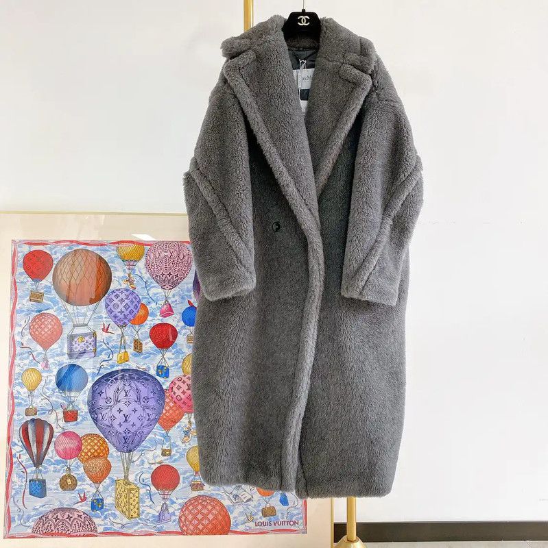 Max Mara MaxMara Winter Gray Wool Long Coat 0089 Size S / US 4 / IT 40 - 1 Thumbnail