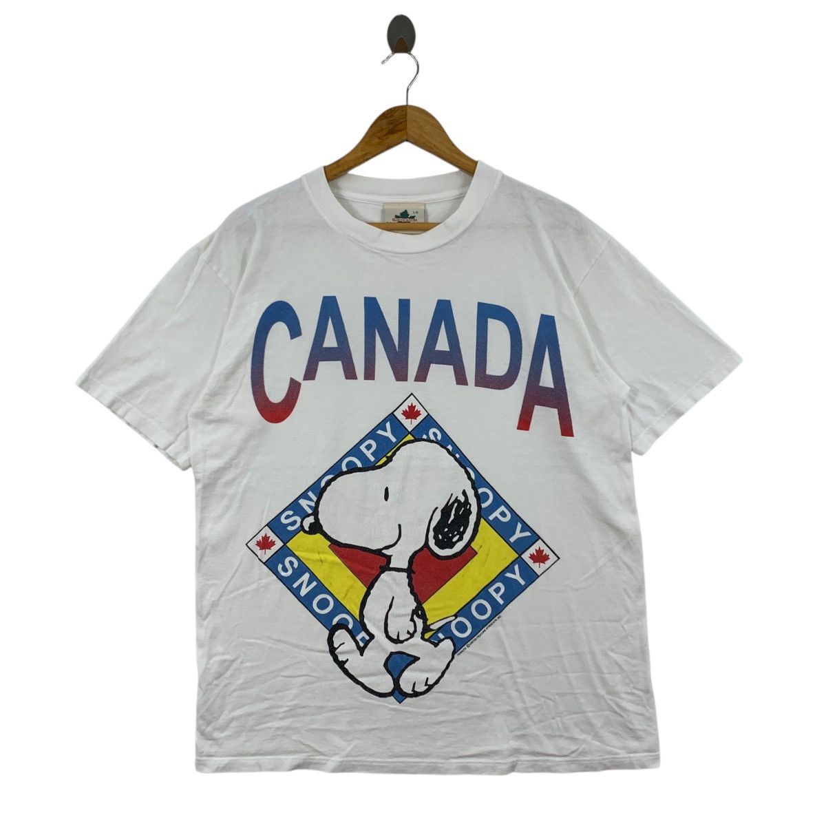 Peanuts Vintage 90s CANADA SNOOPY PEANUTS Cartoon Animation Shirt Size US L / EU 52-54 / 3 - 1 Thumbnail