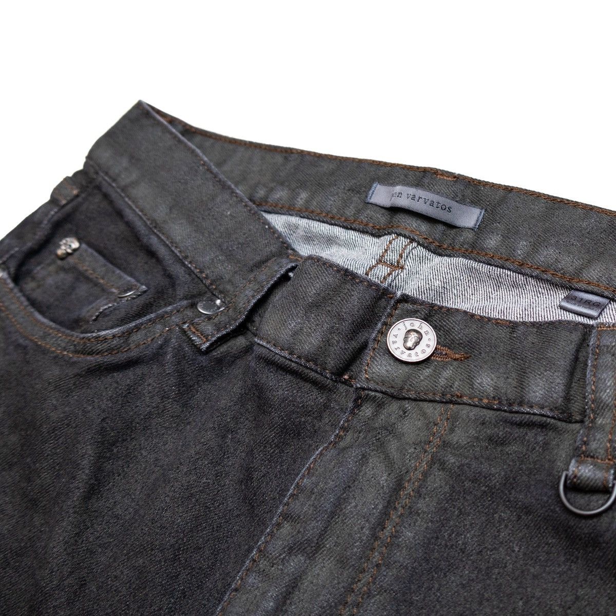 John Varvatos John Varvatos Woodward Jeans 31R Grey Skull Rivet Button Fly Size US 31 - 11 Thumbnail