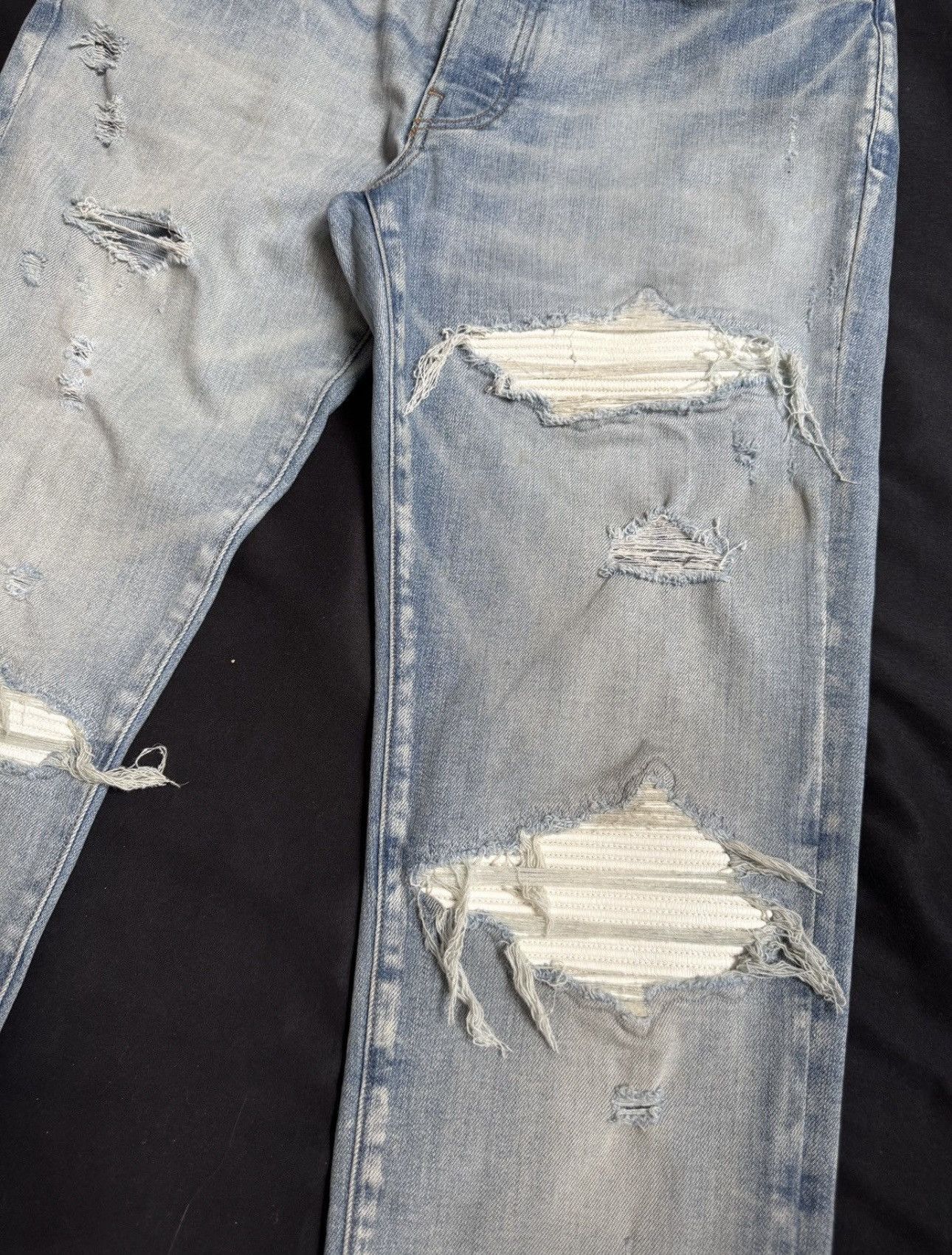 Amiri amiri jeans mx1 white patch Size US 33 - 3 Thumbnail