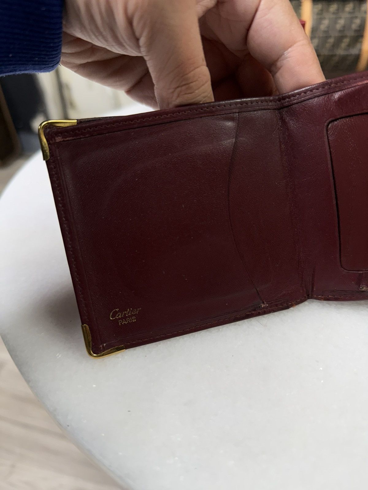 Cartier Cartier Red Wallet Vtg Leather Cartier Bifold Preowned Size ONE SIZE - 5 Thumbnail