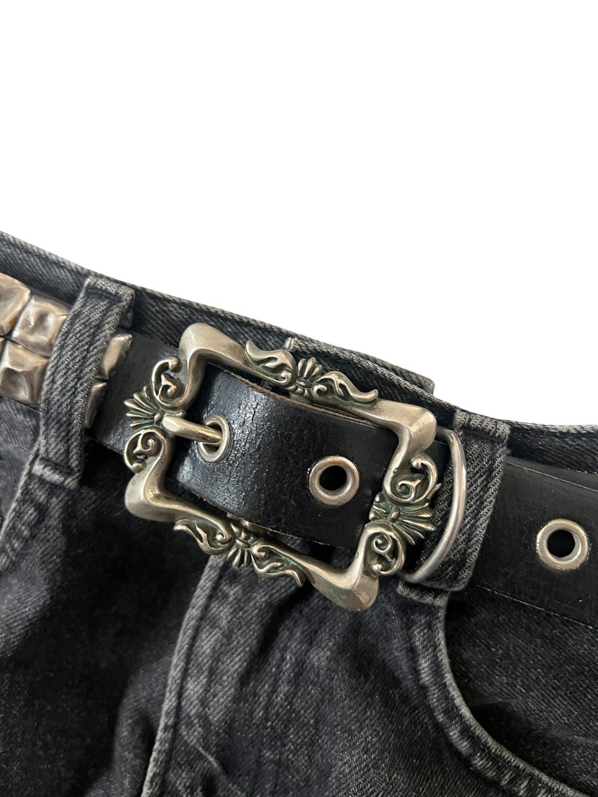 foot the coacher Wendy’s x Foot The Coacher 🏴󠁧󠁢󠁥󠁮󠁧󠁿 Studded Leather Belt Size 34 - 2 Thumbnail