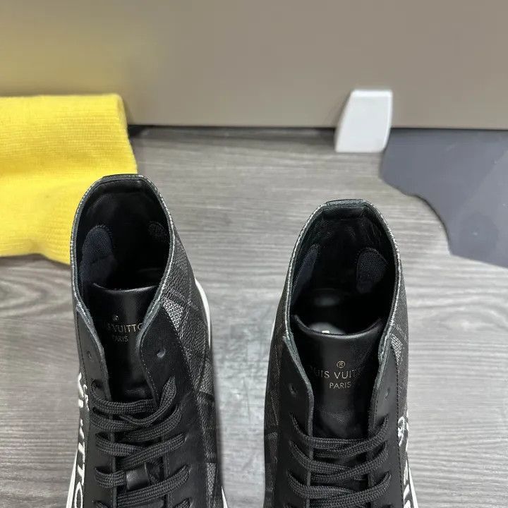 Louis Vuitton Louis Vuitton Black High-Top Fashion Sneakers -2508 Size US 6.5 / EU 39-40 - 7 Thumbnail