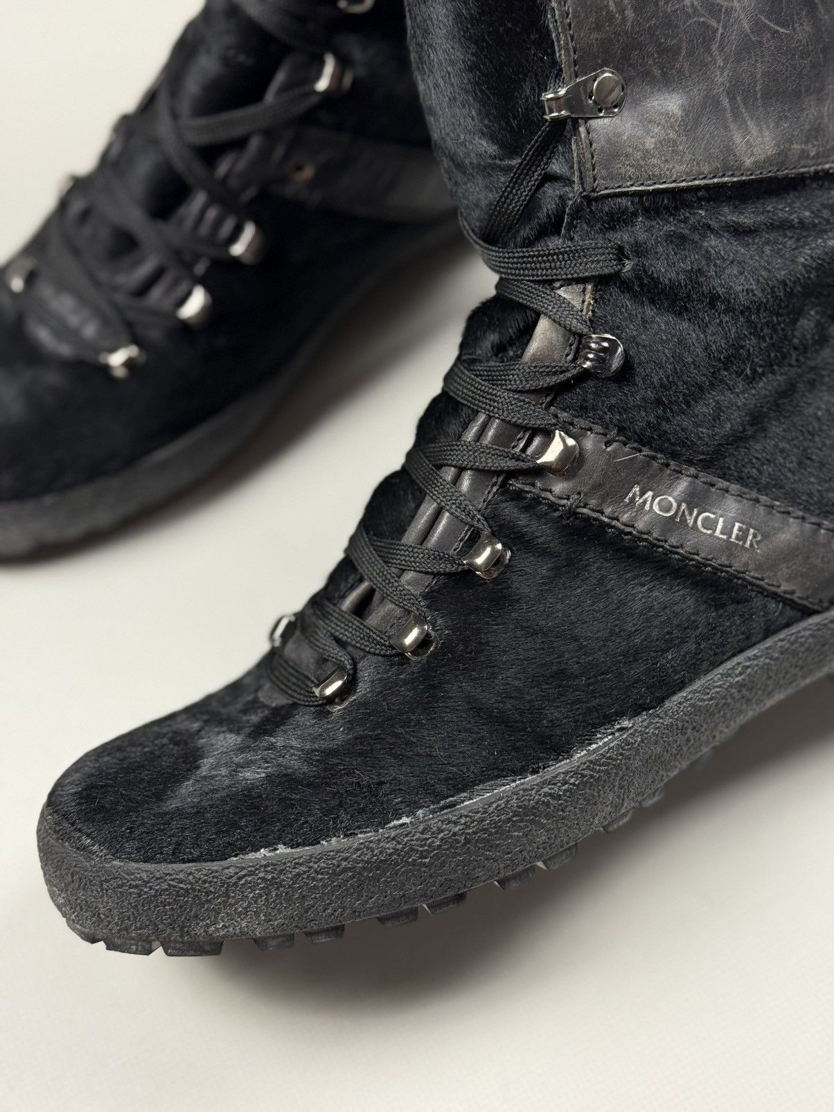 Moncler Moncler Pony Hair Unisex High Top Combat Boots Shoes Size 41 Size US 7 / EU 40 - 14 Thumbnail