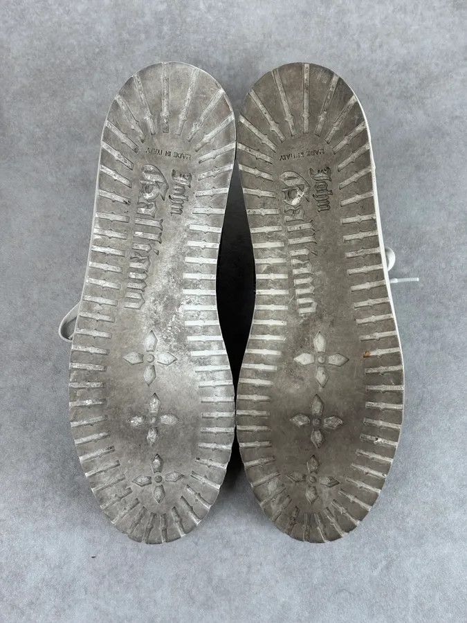 John Galliano John Galliano Green Magazine Textile Patterned Sneakers Size US 11 / EU 44 - 7 Thumbnail