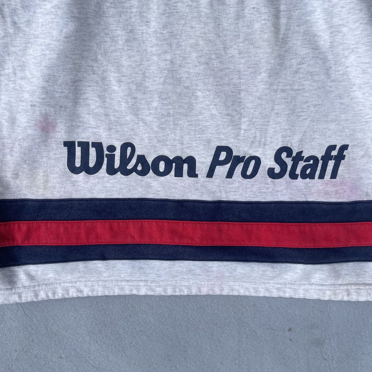 Wilson Vintage 90s Wilson Pro Staff Hoodie – Grey/Red/Navy Size US L / EU 52-54 / 3 - 12 Thumbnail