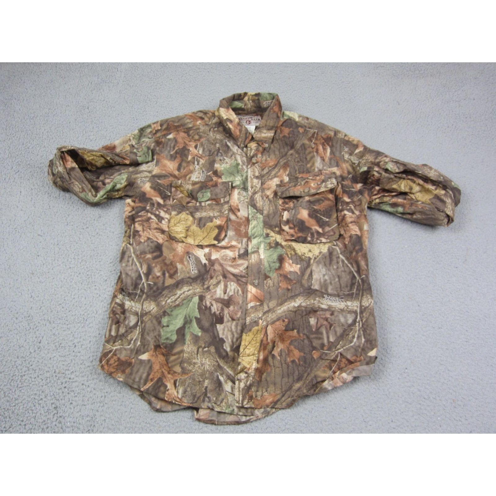 Wrangler VINTAGE Wrangler Shirt Mens XL Brown Timber Realtree 90s Western Camouflage Button-Down, Dress Shirt, Casual Wear, Workwear, 90s Mens Wrangler Shirt Size US XL / EU 56 / 4 - 2 Thumbnail