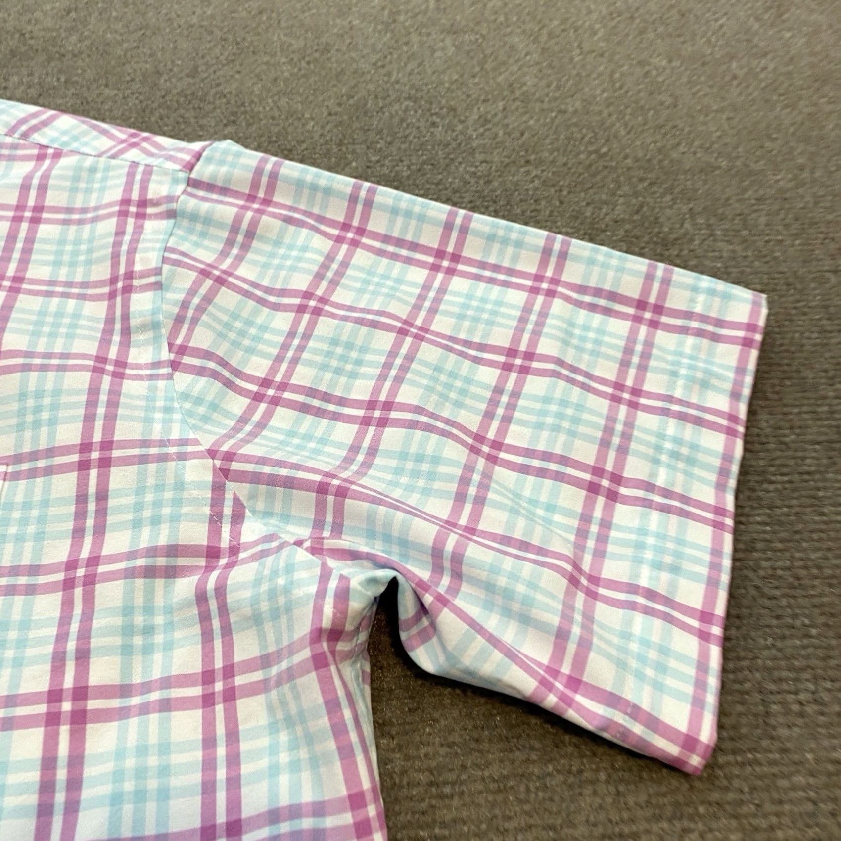Peter Millar Peter Millar Shirt Mens L Summer Comfort Plaid Performance Stretch Polyester Size US L / EU 52-54 / 3 - 6 Thumbnail