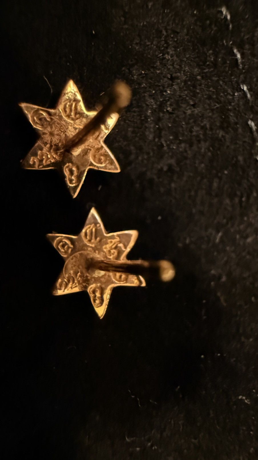 Chrome Hearts Chrome Hearts Gold Star Stud Earrings Size ONE SIZE - 2 Thumbnail