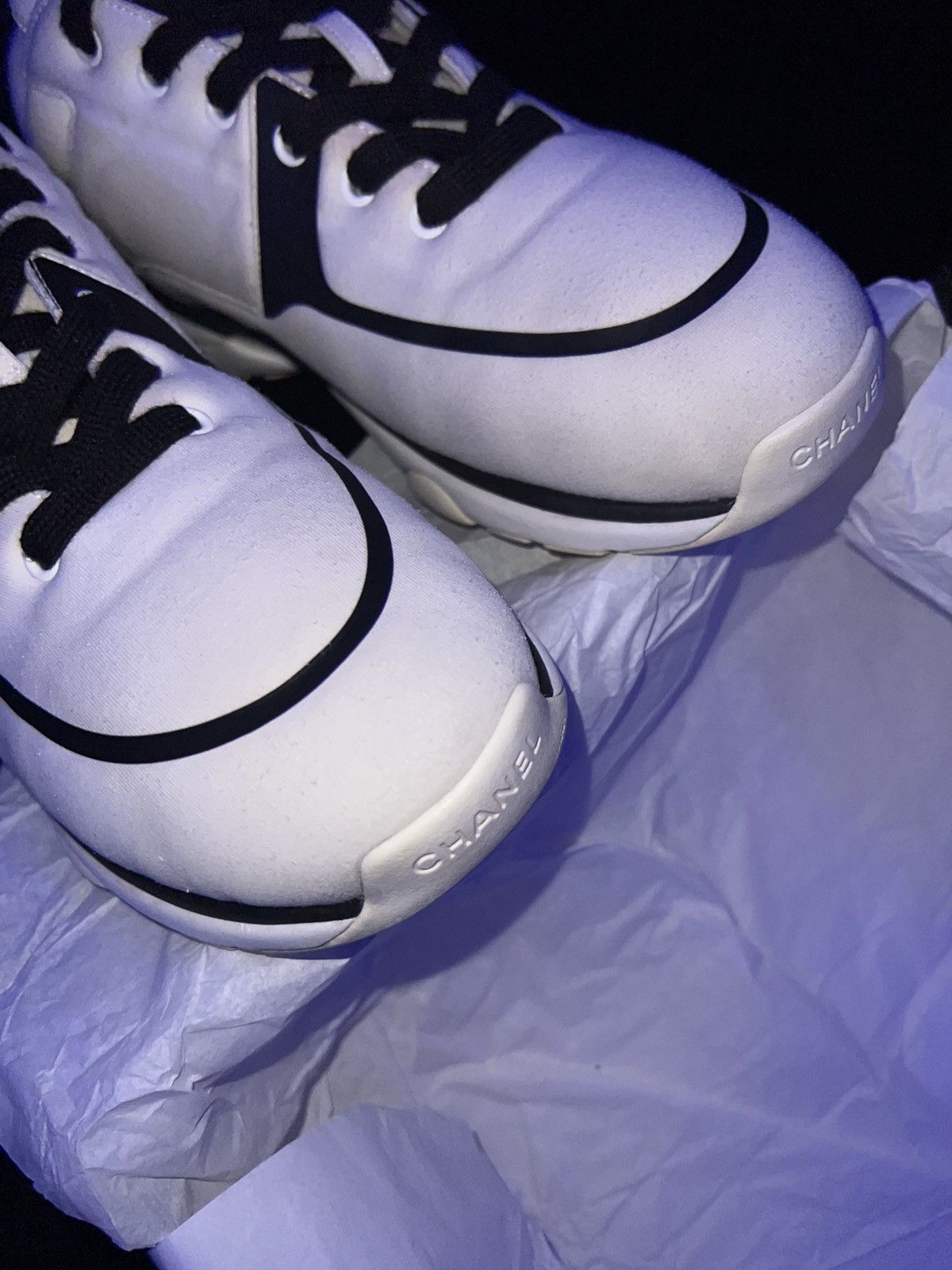 Chanel Chanel CC Trainer “White/Black” Size US 11 / EU 44 - 10 Thumbnail