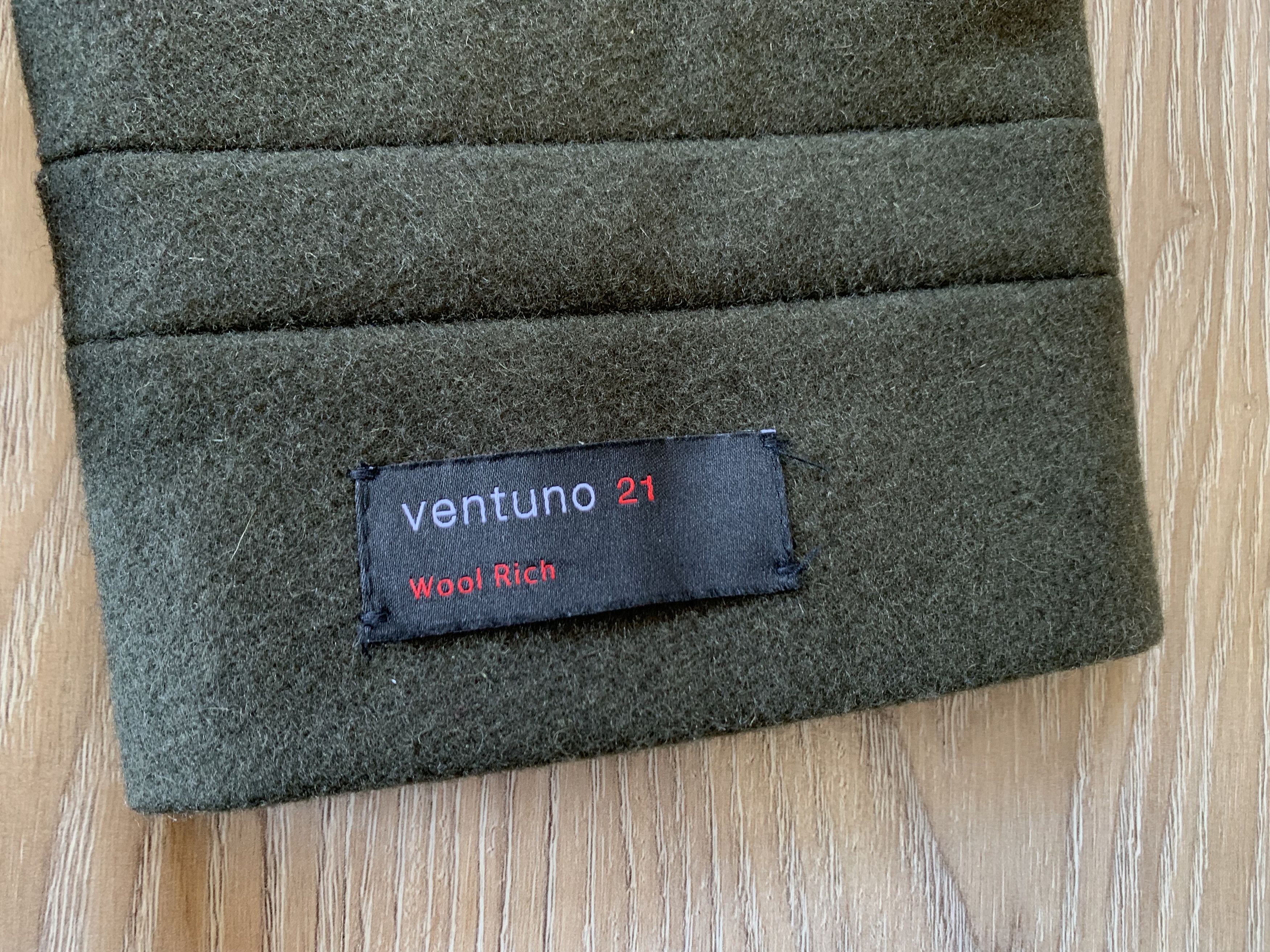 Designer × Vintage Ventuno 21 Mens Khaki Wool Coat Size US L / EU 52-54 / 3 - 6 Thumbnail