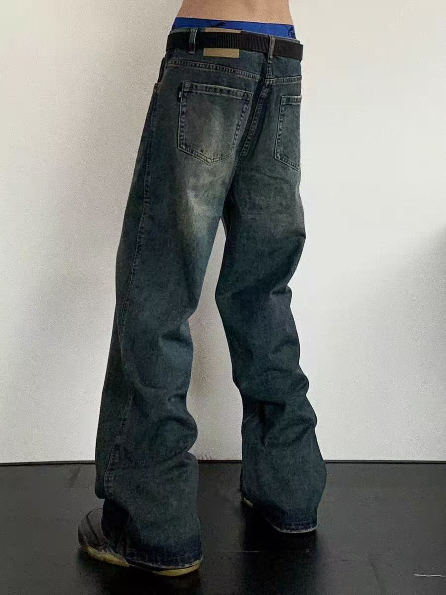 Japanese Brand × Jean baggy vintage washed wide leg jeans Size US 30 / EU 46 - 4 Thumbnail