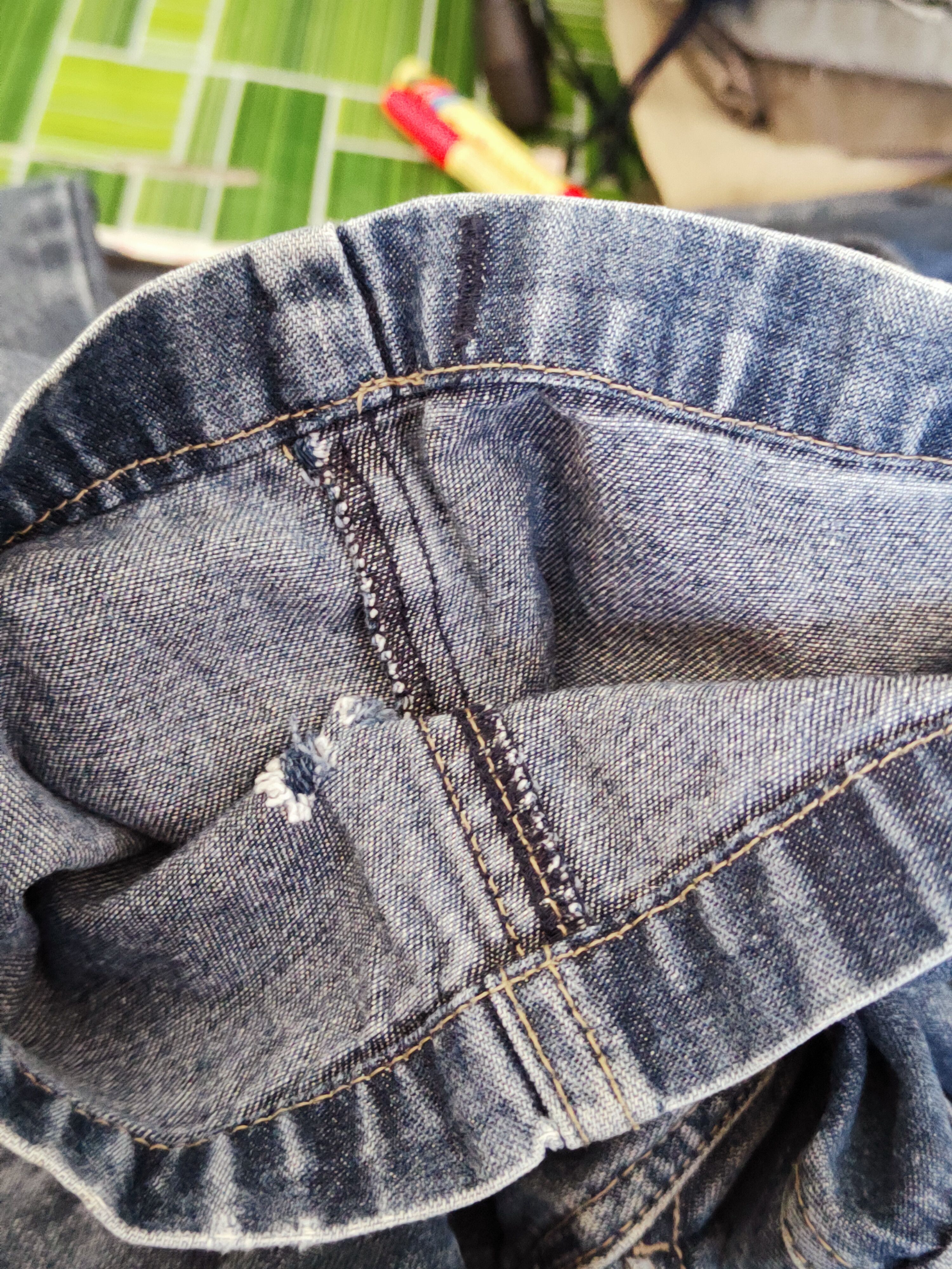 Japanese Brand Evenriver Dark Blue Faded Distressed Ripped Jeans #W612 Size US 34 / EU 50 - 13 Thumbnail