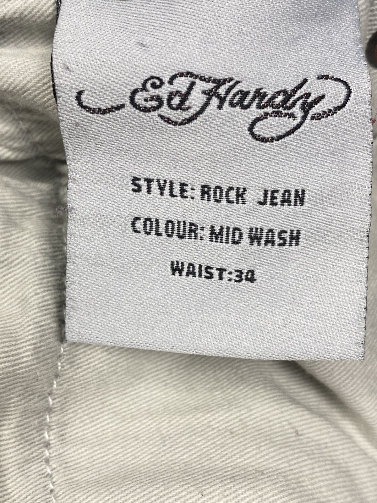 Ed Hardy Ed Hardy by Christian Audigier Jeans Men's Big Logo Y2k Size US 34 / EU 50 - 16 Thumbnail