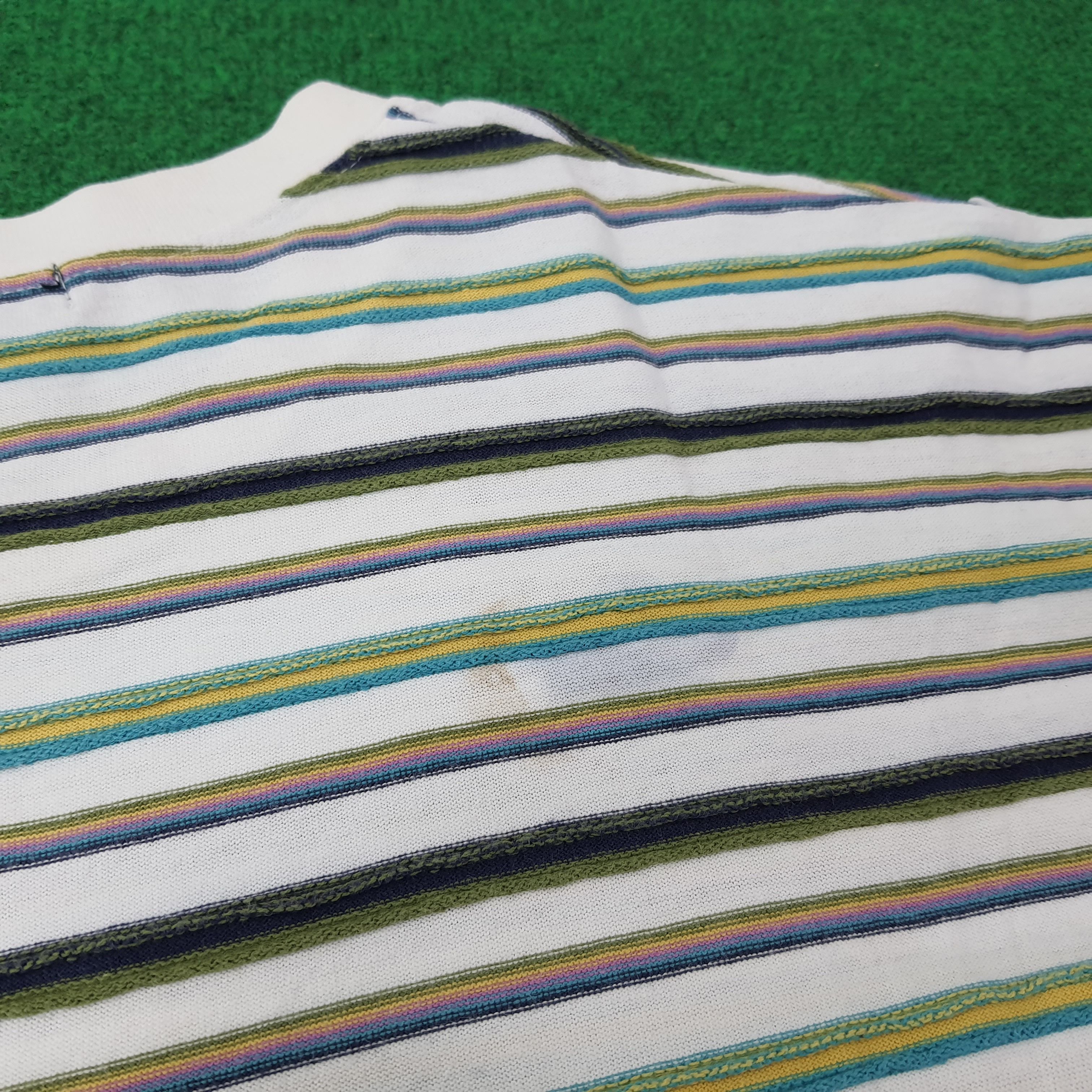 Vintage Yves Saint Laurent Striped Designer Tshirt C259N2