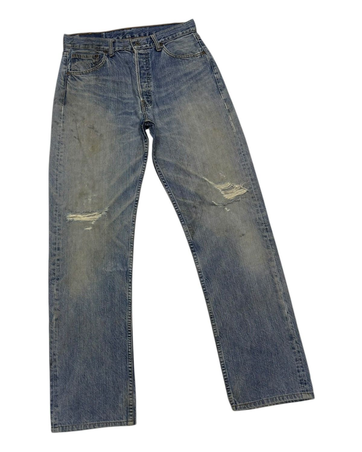 Levi's VINTAGE LEVIS 501 KURT COBAIN DISTRESSED DENIM JEANS Size US 30 / EU 46 - 5 Thumbnail