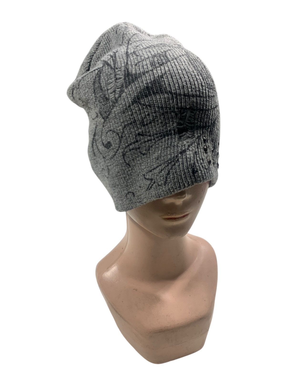 Kapital Japanese punk Bondage Style ripped Beanie Hats rare Size ONE SIZE - 3 Thumbnail