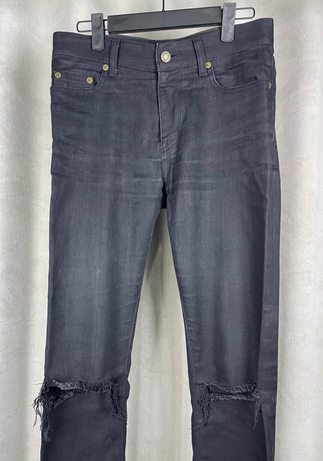 Saint Laurent Paris Saint Laurent Paris D02 Knee Slit Denim Size US 29 - 3 Thumbnail