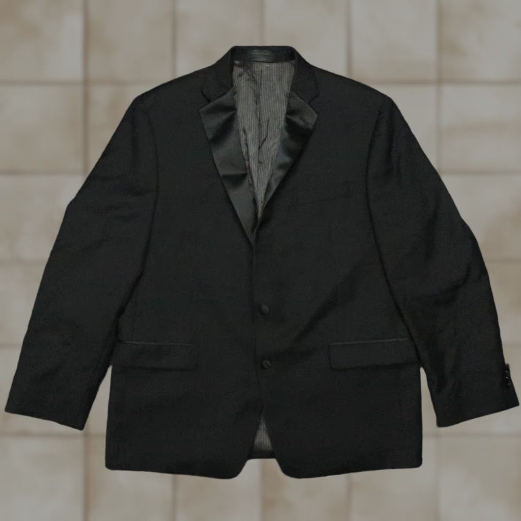 Ralph Lauren Lauren Ralph Lauren Blazer Adult 46R Black Wool Tuxedo Solid Notch Lapel 2-Button Double-Vented Mens Size 46R - 1 Thumbnail