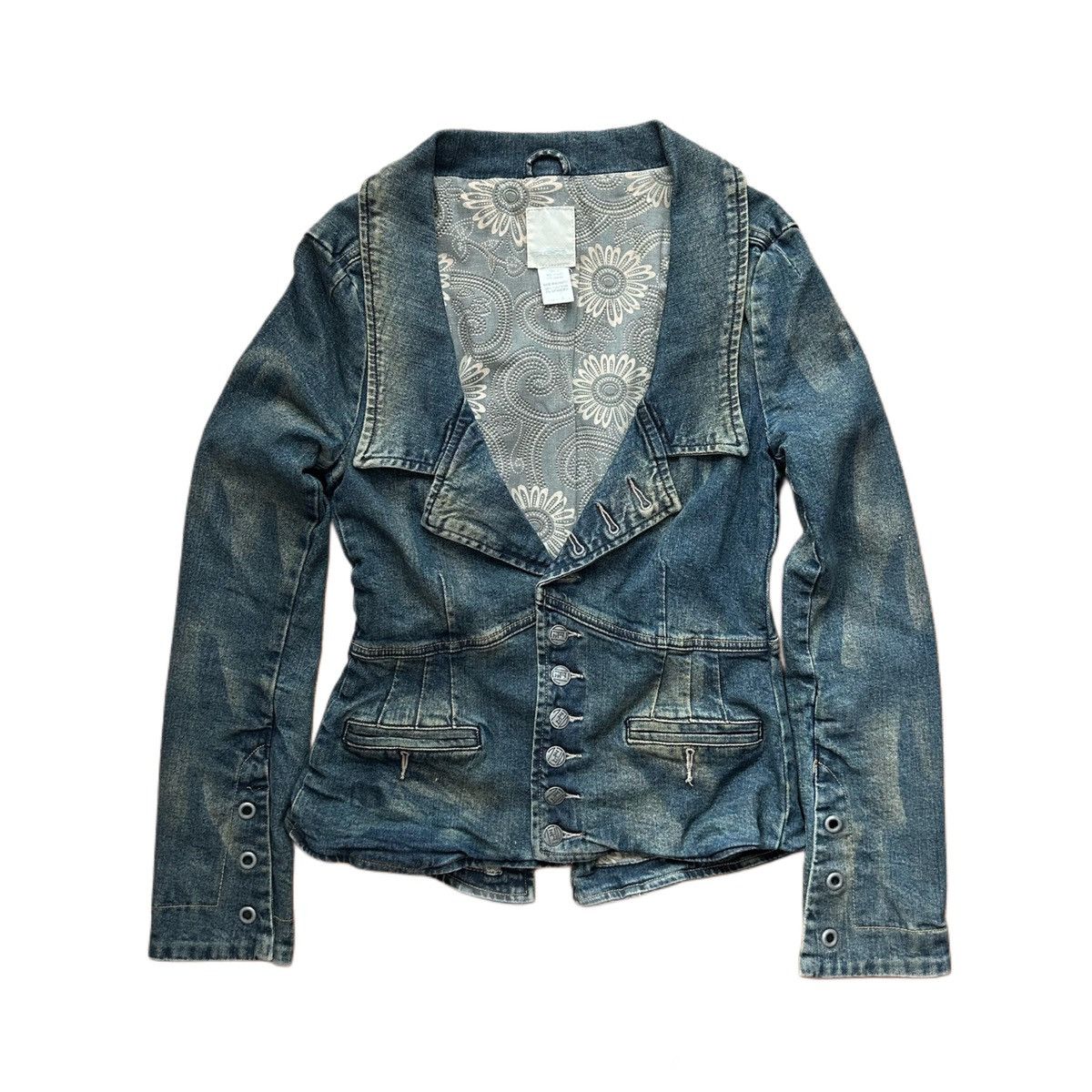 Diesel Button Up Fitted Denim Jacket