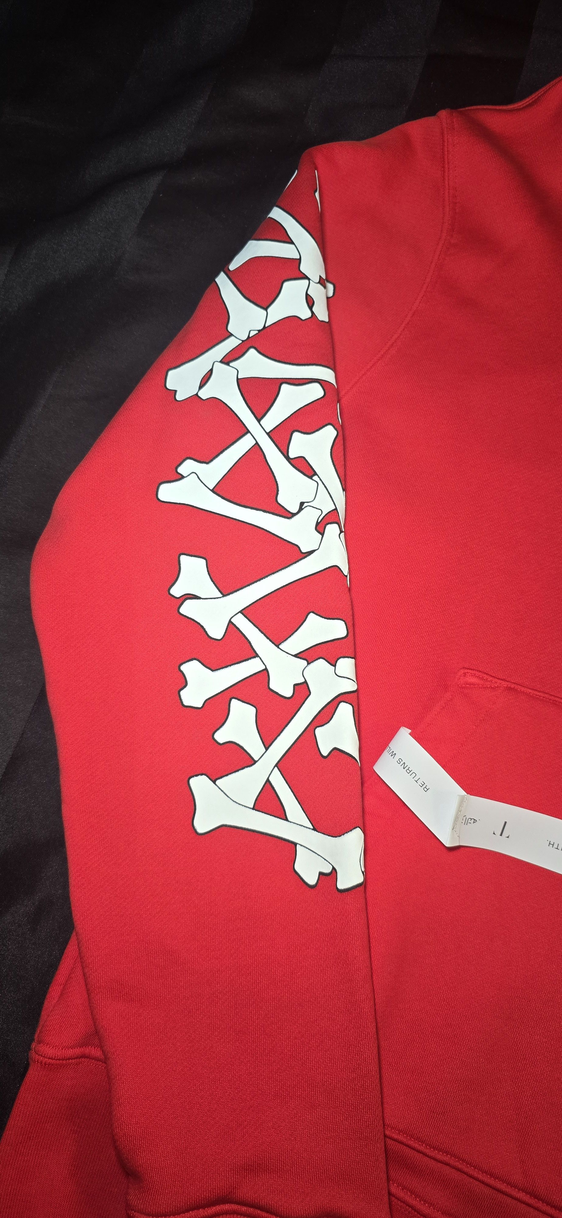 Amiri AMIRI BONES STACKED HOODIE RED SZ L Size US L / EU 52-54 / 3 - 4 Thumbnail