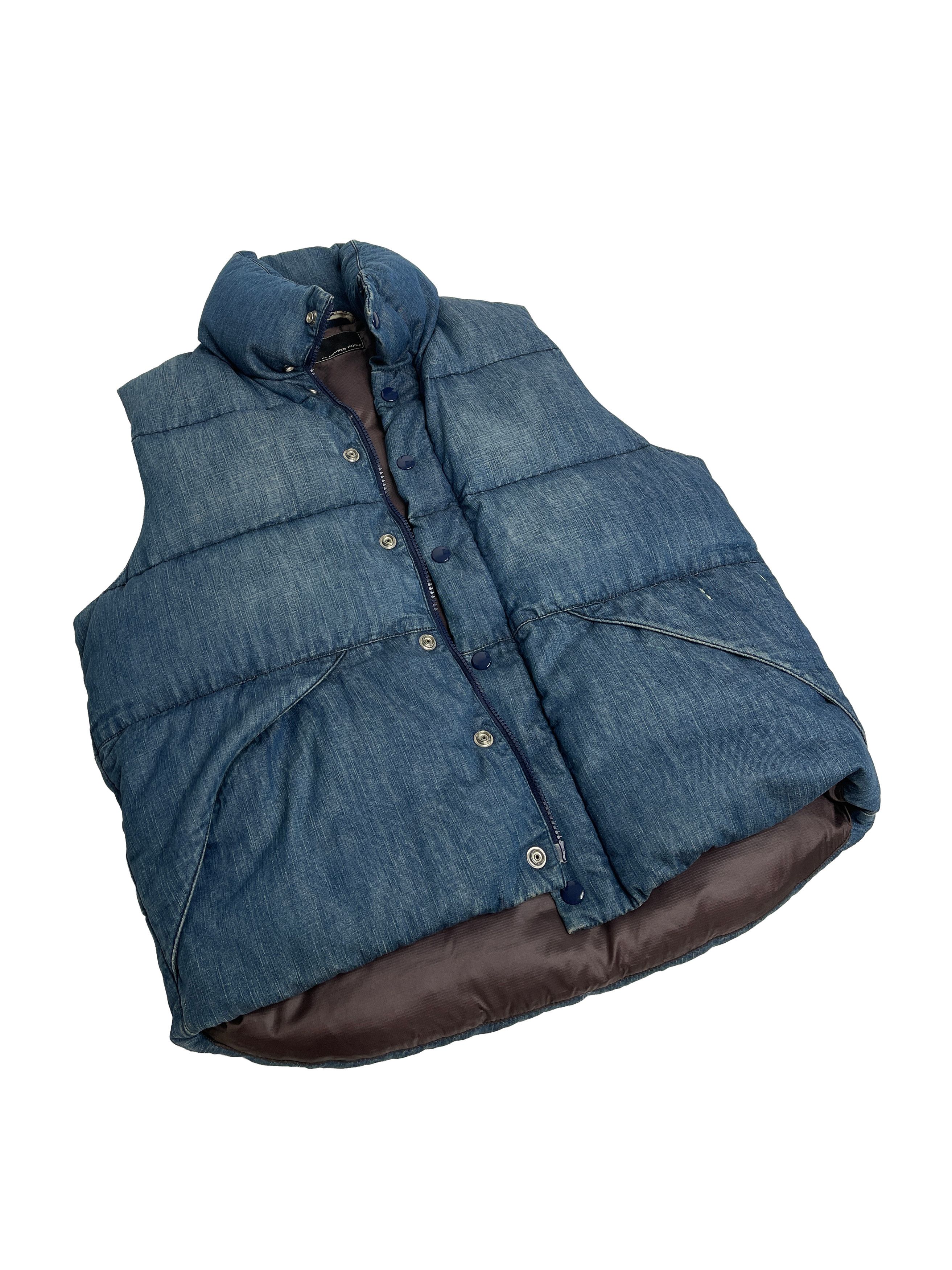 Number (N)ine Number (N)ine Denim Goose Down Puffer Vest Size US M / EU 48-50 / 2 - 6 Thumbnail